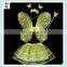 Colorful Kids Girl Party Princess Fairy Butterfly Wings with Headband Wand Skirt HPC-0800