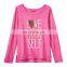 Children Latest Dress Style, Girls 7- 16 High-Low Long Sleeve Graphic Design Tee