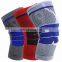 Basketball sport compression knee sleeve support with silicone pad