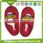 Custom high quality plush indoor slipper emboridery logo