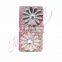 Aidocrystal Champagne double flowers rhinestones flip leather case hot selling phone case for iphone 6s