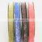 Hot Sale 3/8" Frosted Glitter Metallic Elastic Velvet Ribbon