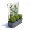 Rustic Metal Garden Planter With Screen Panel