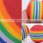 Dog chew EVA foam toy cotton rainbow ball for dog molar teeth cleaning pet toy