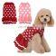 Red Heart Dog Sweatshirt Pet Clothes Knitwear Dog Sweater Dresses