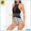 Wholesale Black Sexy Block Mesh -neck Lady Summer Casual One-Piece Swimwear