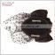 big decorative black chiffon hair flowers clip for adults