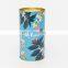 Customized Roasted Coffee Beans Cylinder Printed Round Kraft Paper Boxes with Tin Lid