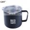 Red earth 350ml classic stainless steel coffee mug with lid and custom logo