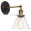 American personality simple retro glass wall lamp for decoration