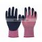 Hot selling  18G high elastic liner with black micro foam nitrile coating Gloves work safety garden glove