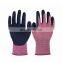 Hot selling  18G high elastic liner with black micro foam nitrile coating Gloves work safety garden glove