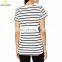 Good Quality Full Striped Women T Shirts Wholesale Summer Casual Wear Women T-shirt