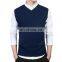 men's vest v-neck bottoming sweater sleeveless pullover vest spring and autumn men's sweater Men's solid color sweater