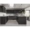 For Customized Prefab Houses American Style Matt Black Custom Kitchen Cabinets