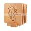 In stocked customized irregular cup mat pad drink cup coasters beech coasters for bar party