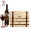 Pine wooden packaging wine crate storage gift box