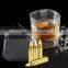 Best Quality Whisky Italian Top Seller Bullet Shape Glow Gold Stainless Steel Ice Cube