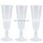 Hard Plastic Clear Disposable Drinkware Wine Glass Champagne Flutes