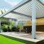 motorised outdoor gazebo modern aluminium roof bioclimatic waterproof pergola garage opening roof louver