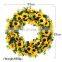 Wholesales Amazon Best Selling Artificial Flowers Large Size Home Door Wall Decoration Sunflower Wreath Ring