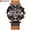 CURREN Casual Sport Watches for Men Blue Top Brand Luxury Military Leather Wrist Watch Man Clock Fashion Chronograph Wristwatch