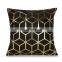 45cm Stamping Gold Pillowcase Retro European Style Sofa Cushion Cover Home Decorative Short Plush Pillow Cover Cushion