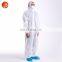 Durable PP non woven disposable hood coverall suit safety coveralls ppe microporus breathable coveralls