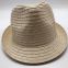 Wholesale British style  Beach Summer Chapeau De Paill Straw Hats Nature Brim Jazz De Paja De Unisex Straw Hat