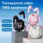 Air39 auriculares BT Transparent ENC Reducción de ruido para juegos auriculares BT con batería de larga duración BT 5.3