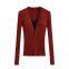 Pure Desire Style Sexy V-neck Slim Knitted Shirt Spring New Style Spicy Girl Style Lace Inner Long Sleeve Bottom Top
