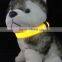 Pure Color Double Side Exposure Flat Optical Fibre Led Pet Dog Collar