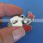 Compet Produce 10 mm Rhinestone Heart Slide Charms with Zinc Alloy Material