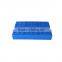 Vented walls solid base plastic foldable crates