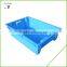 Flat bottom plastic stackable box for fish and shrimp