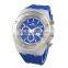 FT1318_BL 3 eyes PC Translucent Case Silicone Strap japan movt quartz Logo watches