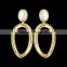 E1027 Wholesale Nickle Free Antiallergic White Real Gold Plated Earrings For Women New Fashion Jewelry