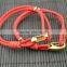 LFD-B0014 ~ New Design Red Sheepskin High Quality Braided Multilayer Leather Cords Bracelets & bangles Charm Women Jewelry