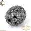 Bead Ball Finding, 925 Sterling Silver Designer Finding, Pave Diamond Bead Jewelry , Handmade Pave Finding Jewelry Supplier