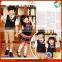 Lovely Japen Style Elegant Vest Sweater School Uniform Students Clothing Set V Neck Children Clothing for 100-180cm Kids Wear