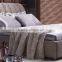 B1007 upholstered fabric king size gas lift bed box double bed