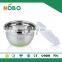 Stainless steel salad bowl silicon