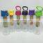 colorful fruit infused bottle 0.7 L BPA free plastic infusion bottle color box packing red color bottle
