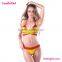 Big Stock OEM Ladies Spain Flag Sling Bikini Sex Model