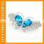 PGHD0339 MUB Best price korean gold crystal hair clips elegant metal butterfly crystal hair clip