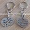 Custom logo designs John Deak engraved round shape metal keychains keyring