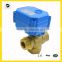 3 way brass electric water diverter valve for auto equipment, solar water system water heater, air condition