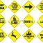 dingfei Signs Yellow Plastic Reflective Sign 12" Trail Closed