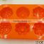 6 Caviity Orange Mixed Flower Shape Silicone Cake Mould Muffin Cup Soap Mould Chocolate Mould Baking Tray