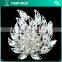 4MM Crystal Rhinesone Ribbon Plating Silver Metal Pin Rhinestone Brooches